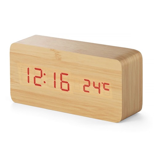 Relógio Digital LED Sereno em MDF Personalizado