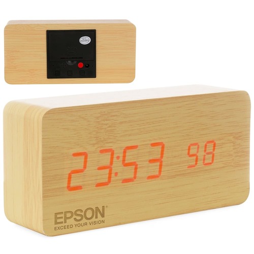 Relógio Display LED Wood Bis