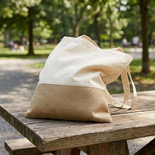 Sacola Hamsphere Algodão e Juta